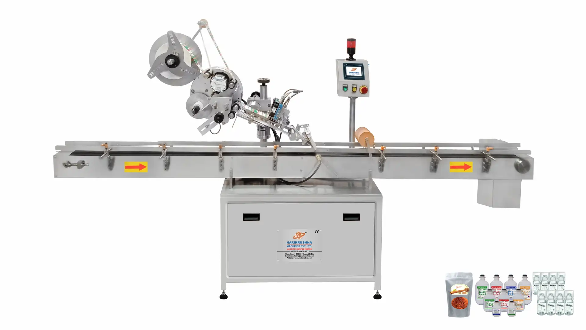 Automatic Horizontal Top-Side Sticker Labelling Machine