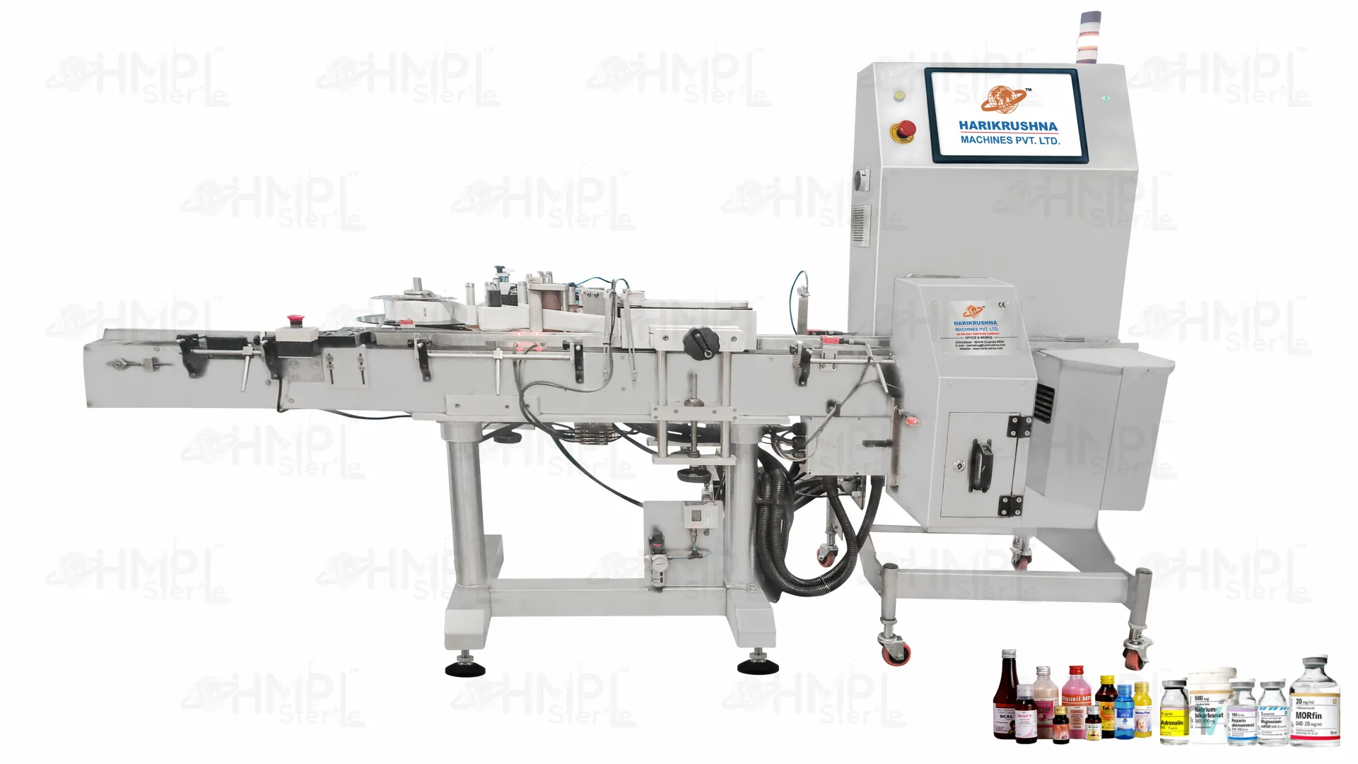Automatic Premium Bottle Sticker Labelling Machine with 21 CFR System-HMPL Sterile