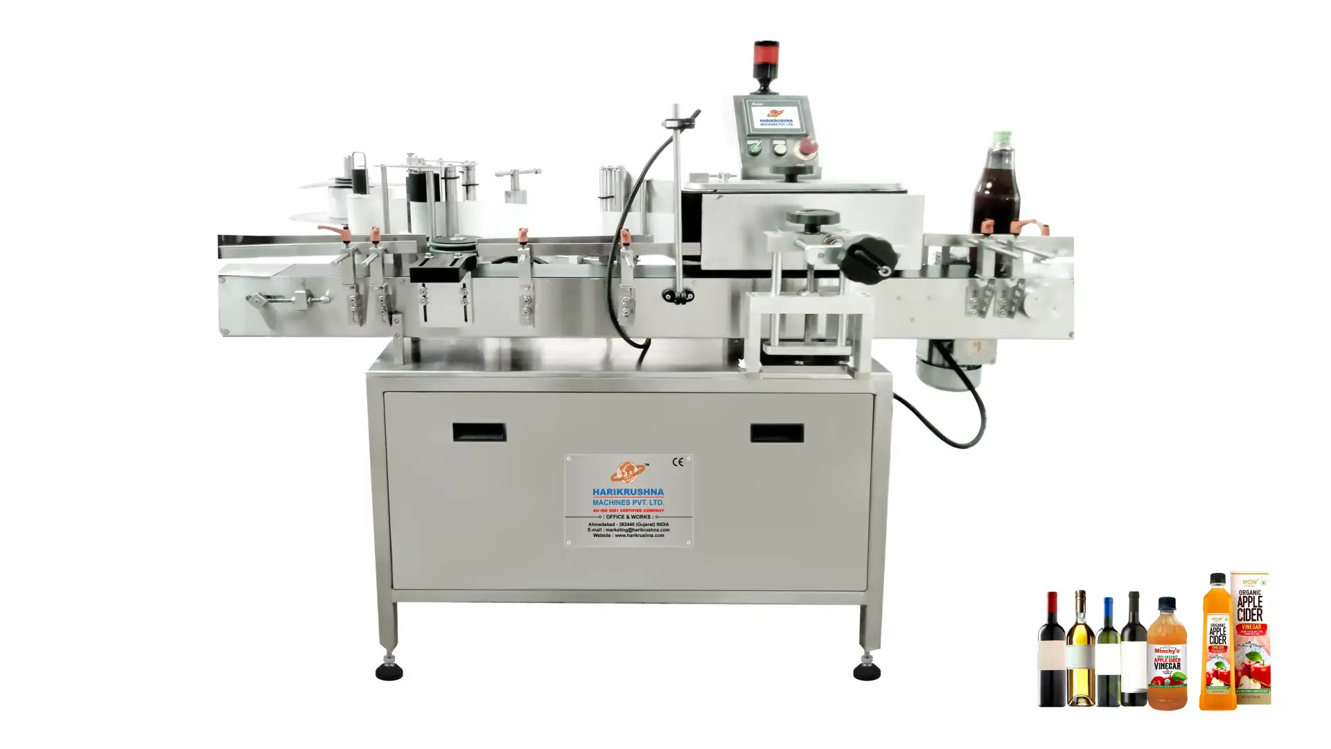 Automatic Sticker Labelling Machine For Round and Flat Bottles
