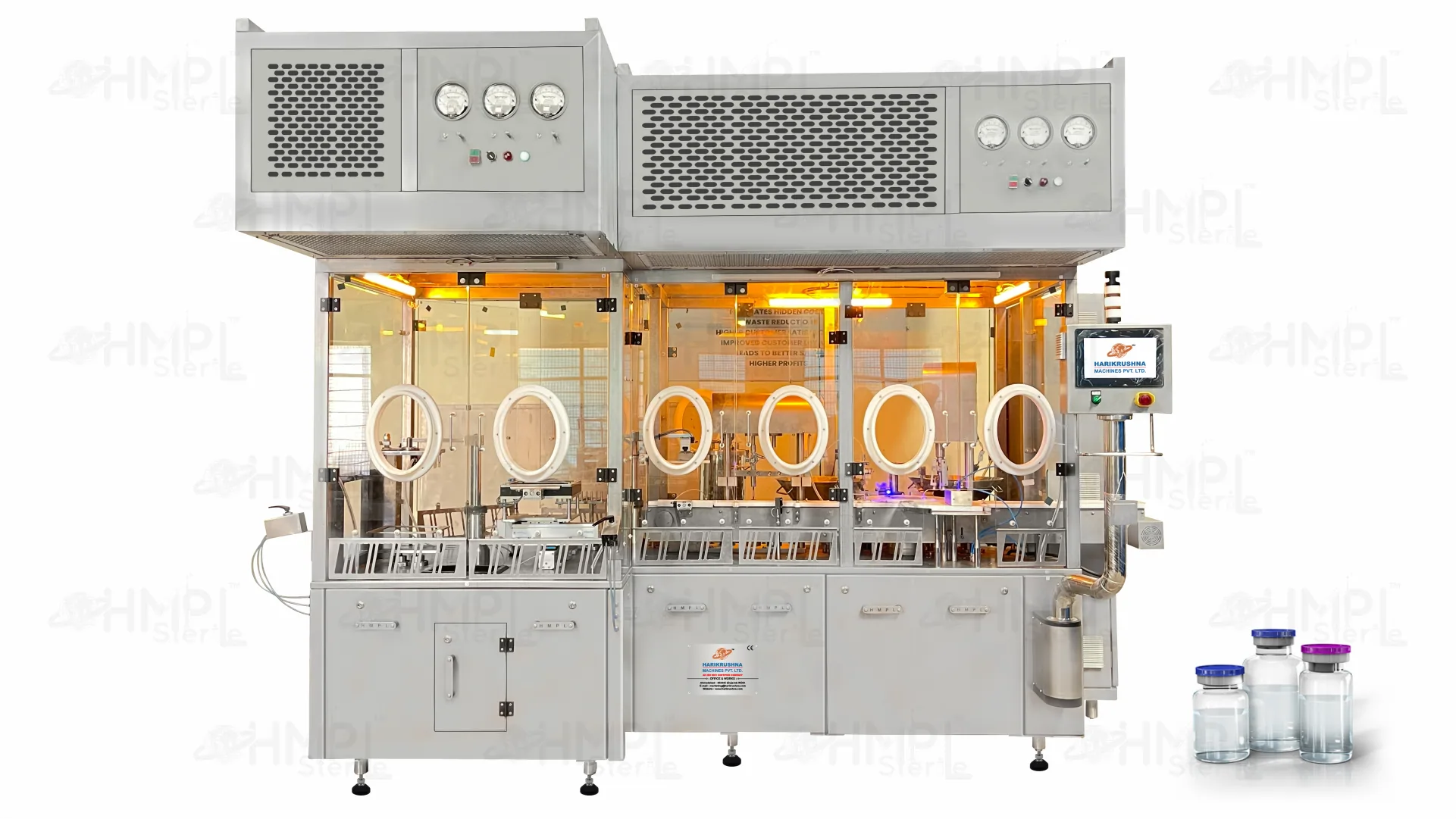 Automatic Vial Filling Machine and Rubber Bunging Machine