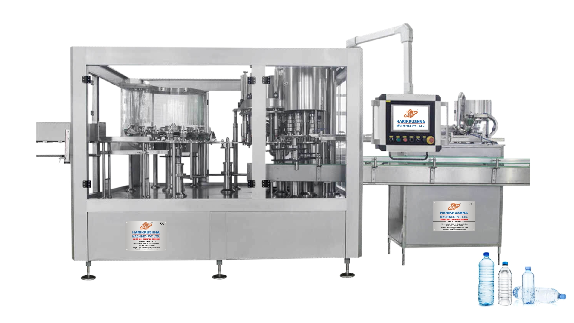 Automatic Rotary (3 in 1) Rinsing / Filling and Capping Machine