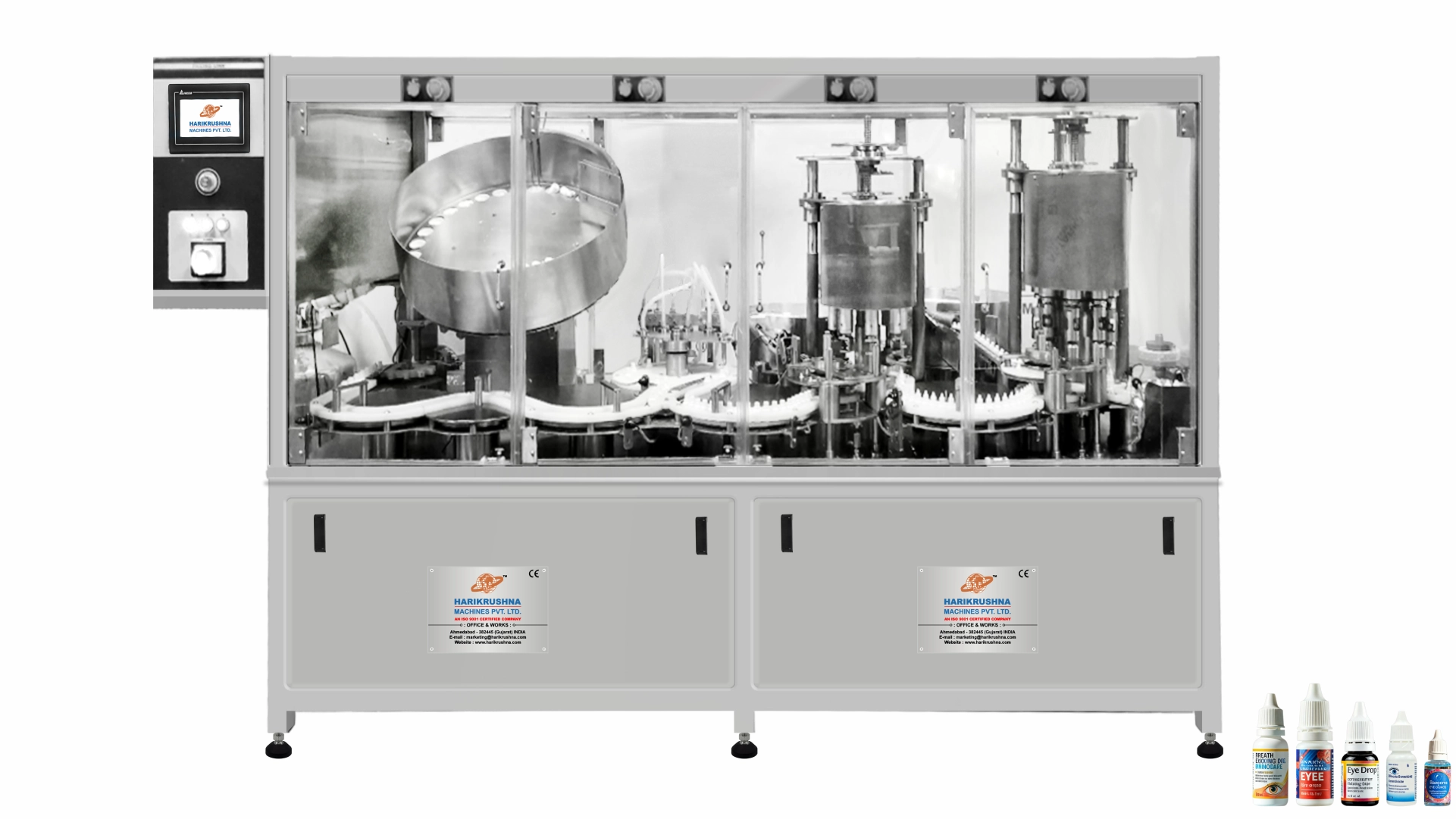 Automatic 3-Piece Eye-Ear Drop Filling - Plugging and Capping System