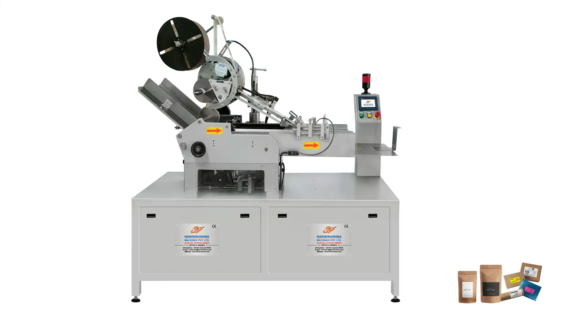 Automatic Carton Pouch Labeller Machine