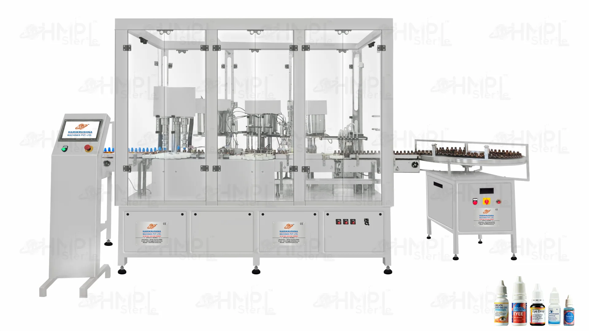 Automatic Monoblock Liquid Filling, Inner Plugging and Screw Capping Machine