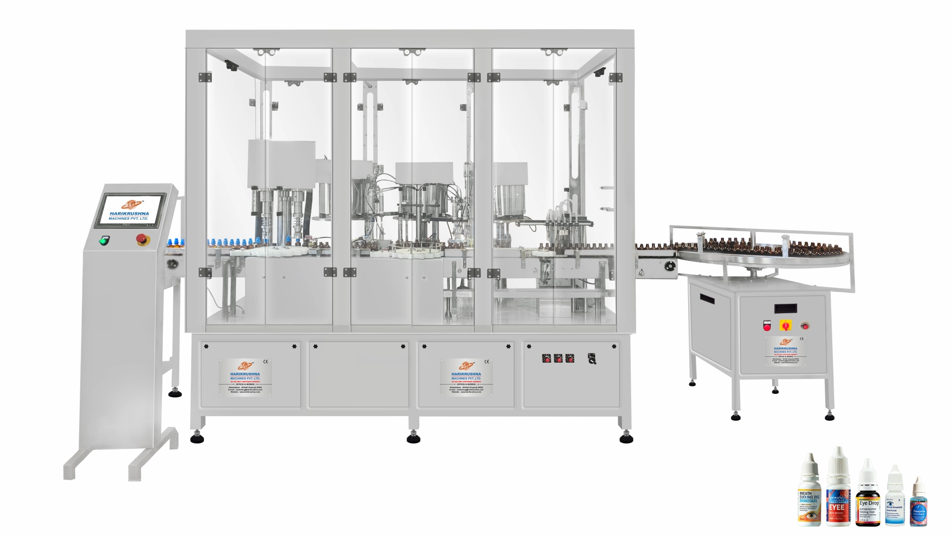 Automatic Monoblock Liquid Filling, Inner Plugging and Screw Capping System