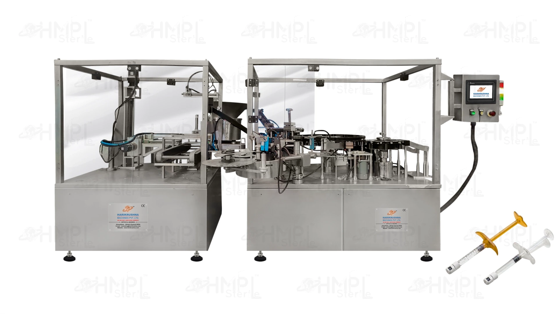 Automatic Pre-Filled Syringe Plunger Rod Insertion and Labelling Machine