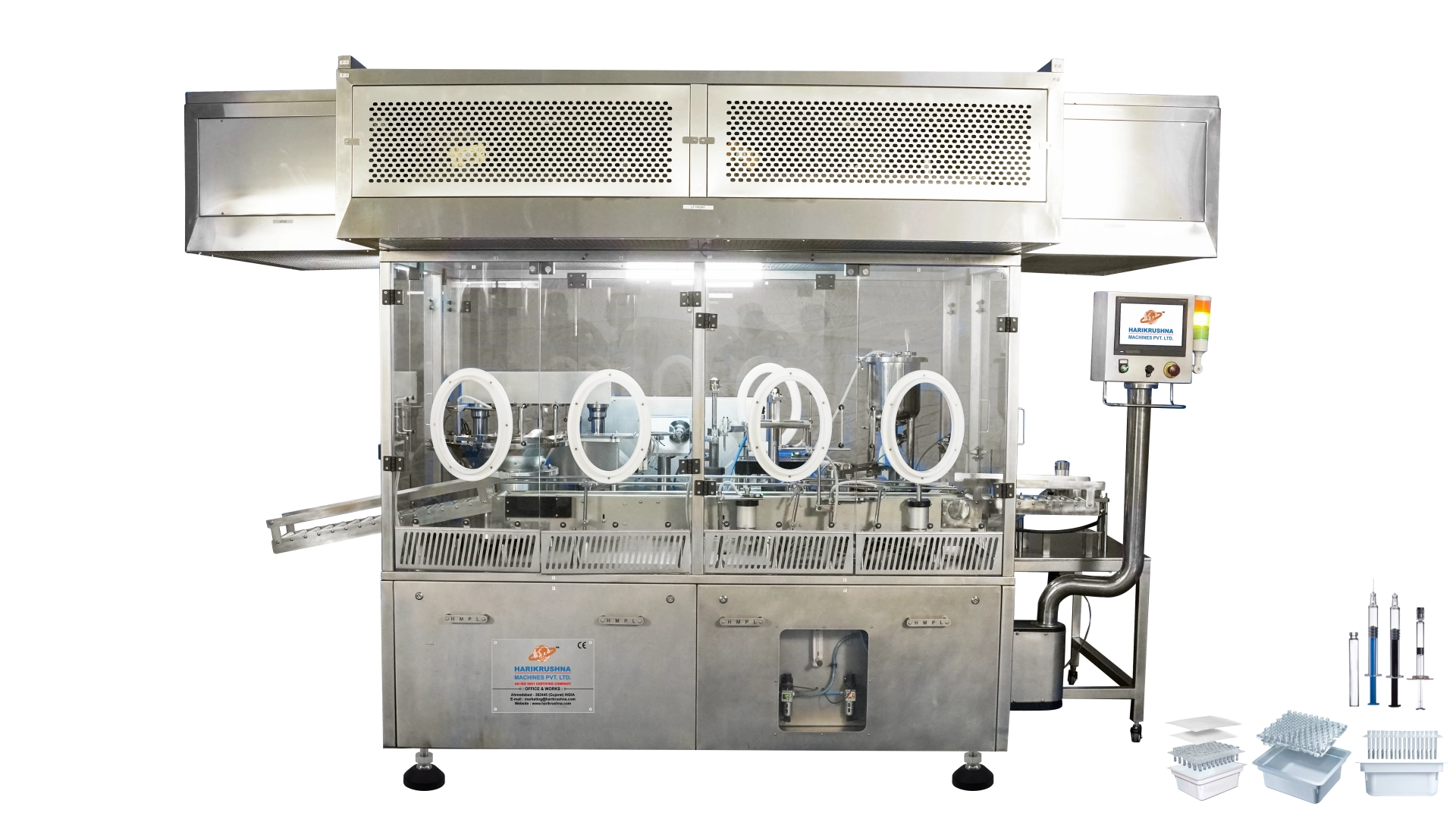 Automated Combo Filling & Closing System with Automatic TYVEK Lid & Linear Removal System for Nested Prefill Syringe